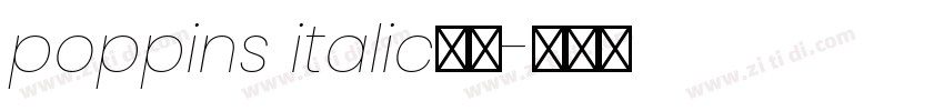 poppins italic字体字体转换